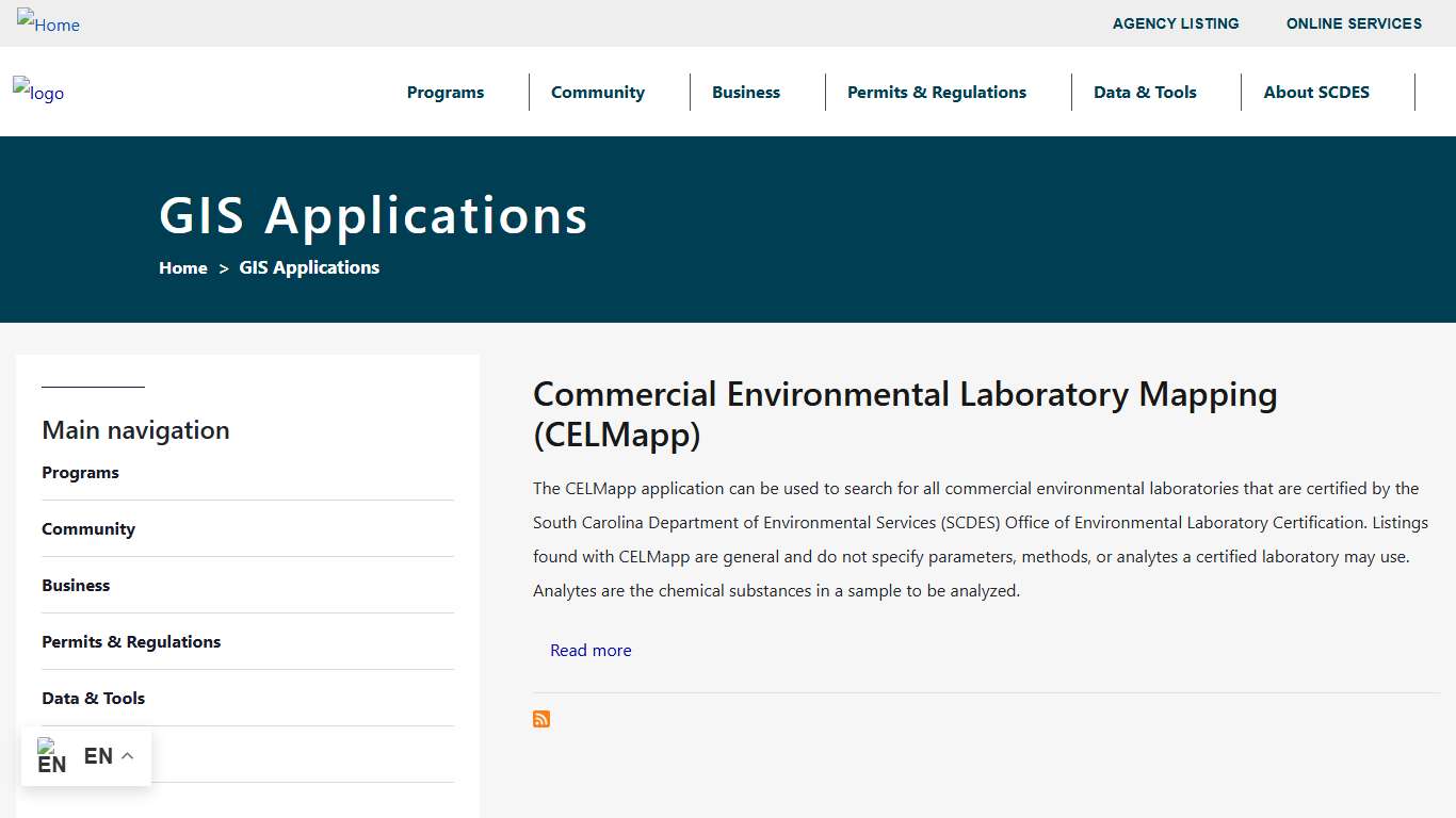 GIS Applications South Carolina Department of Environmental Services