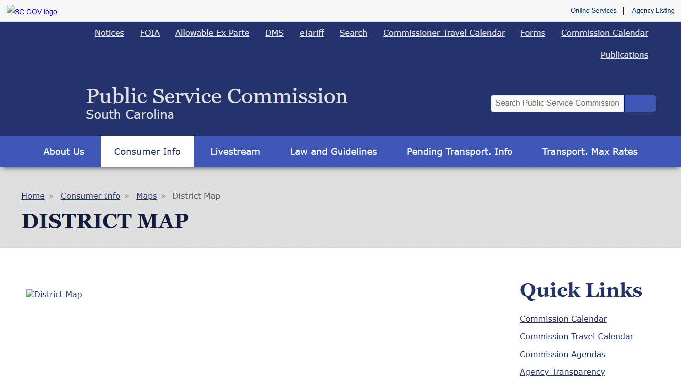 District Map Public Service Commission